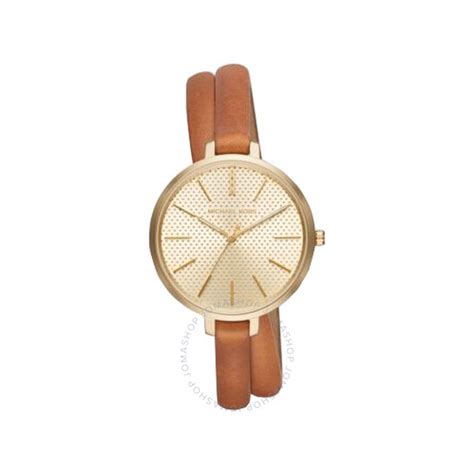 michael kors jaryn leather watch|Michael Kors Jaryn Ladies Leather Wrap Watch MK2603.